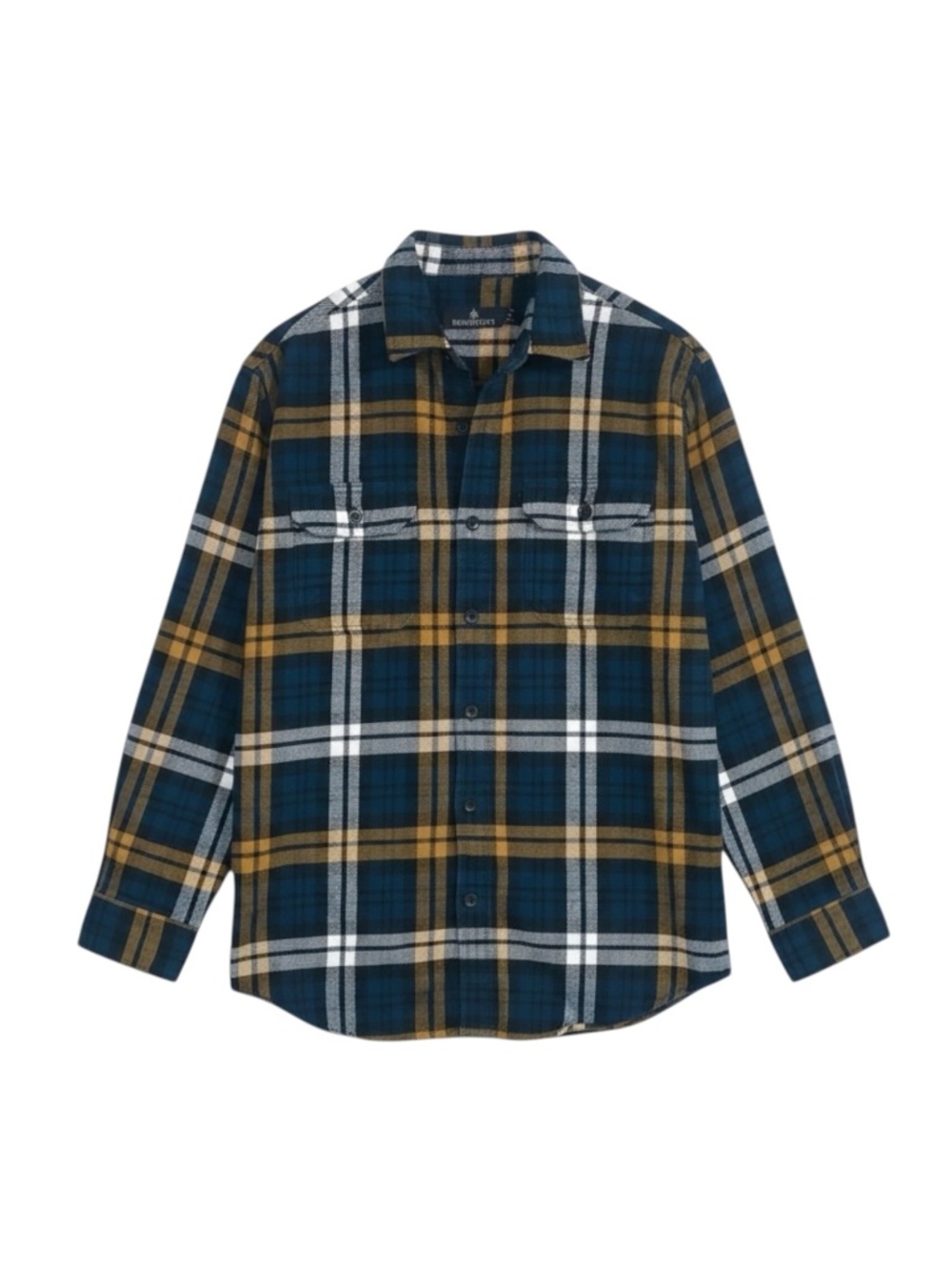 Rainforest Plaid Flannel Shacket Corduroy Trim Button Up‎ Shirt Men’s Medium